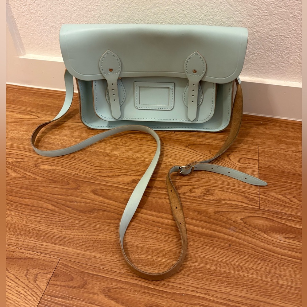 Cambridge Satchel Co Mint Green Crossbody, 13in
